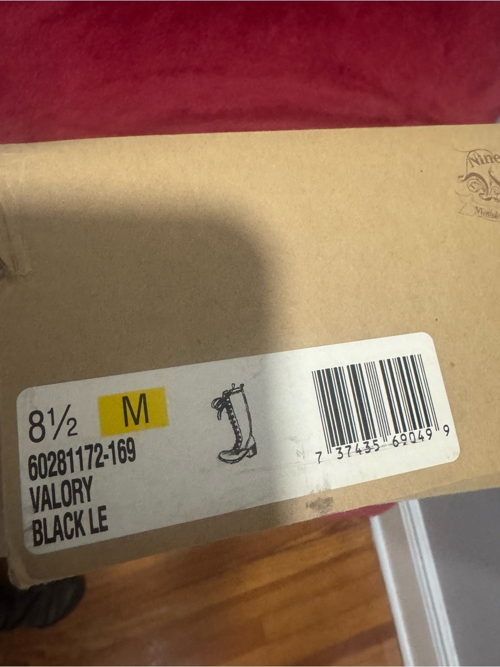 Nine West Valory Black Knee-High  Lace Up Boots